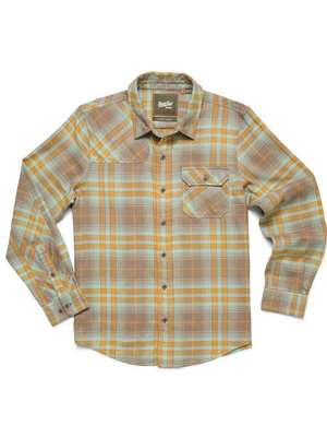 Howler Brothers Harker's Flannel at Mad River Outfitters in Kempton Plaid: Taupe Men's Fly Fishing Shirts at Mad River Outfitters