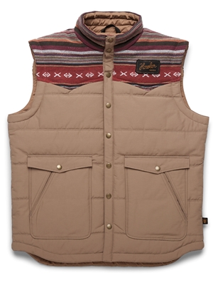 Howler Brothers Rounder Vest in Camarillo Jacquard/Adobe Tan. Mad River Outfitters Men's Outerwear
