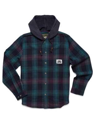 Howler Brothers Salvo Hooded Blanket Flannel in Mesa Plaid : Midnight Stay Warm This Winter