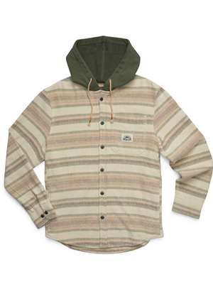 Howler Brothers Salvo Hooded Blanket Flannel in Pathway Stripe: Dawn Howler Brothers Apparel at Mad River Outfitters