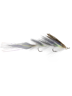 Alex Lafkas' Modern Deceiver Fly- grey white shad Largemouth Bass Flies - Subsurface