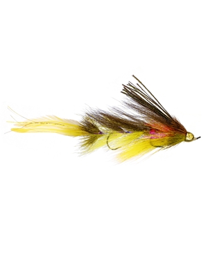 Alex Lafkas' Modern Deceiver Fly- brown yellow Largemouth Bass Flies - Subsurface