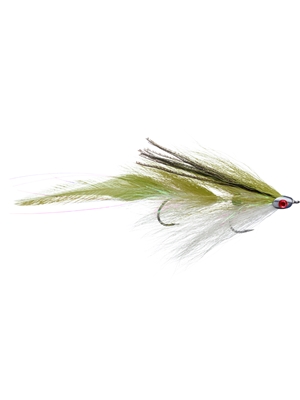 Alex Lafkas' White River Deceiver in Olive and White at Mad River Outfitters Largemouth Bass Flies - Subsurface