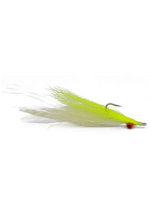 half-n-half streamer fly chartreuse white flies for peacock bass