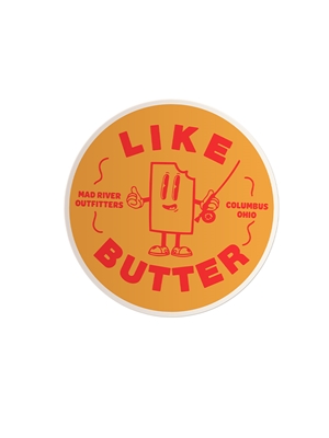 Limited Edition Like Butter Mascot Vinyl Stickers New Fly Fishing Gear at Mad River Outfitters