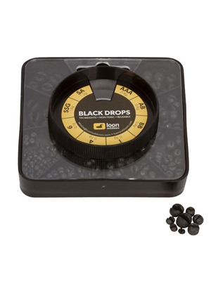 Loon Black Drops Tin Split-Shot- 8 division selector pack Fly Fishing Split Shot at Mad River Outfitters