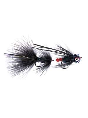 Maddin's OG Mini Circus Peanut - black Smallmouth Bass Flies- Subsurface