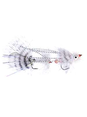 Maddin's OG Mini Circus Peanut - white Smallmouth Bass Flies- Subsurface