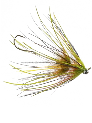 Ostrich Mini Intruder- olive black steelhead and salmon flies