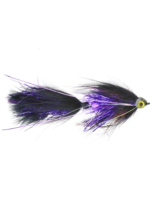 Stroli's Mini Masked Avenger streamer- black/purple Modern Streamers - Sculpins