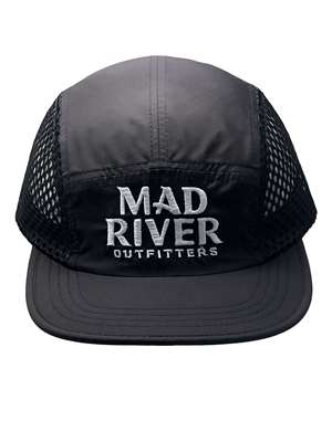The new Mad River Outfitters 5-panel Perforated Hat- black Mad River Outfitters Logo Hats