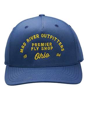 The Mad River Outfitters Pinch Front Hat features the new for 2026 "MRO Premier" Logo. Mad River Outfitters Logo Hats