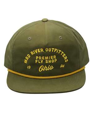 Mad River Outfitters Premier Pinch Front Nylon Hat- loden/gold Mad River Outfitters Logo Hats
