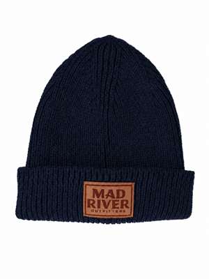Mad River Outfitters Ribbed Cuff Beanie- Navy Fly Fishing Beanies and Hats at Mad River Outfitters