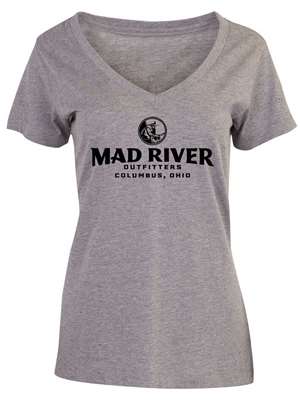 Mad River Outfitters Women's Essential Deep V-Neck T-Shirt- premium heather Mad River Outfitters