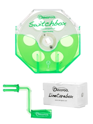 Omnispool Switchbox Kit Green fly line cleaners and accessories