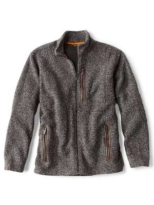 Orvis Bristol Sweater Fleece Jacket- charcoal mad river outfitters Men's Sweaters/Vests