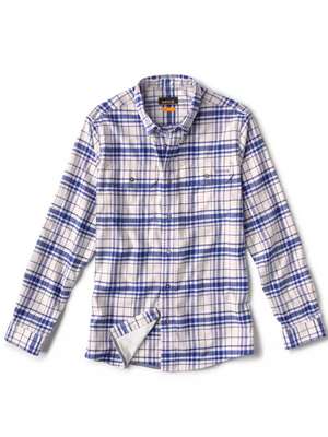 Orvis Flat Creek Tech Flannel Shirt- true blue mad river outfitters men's shirts and tops
