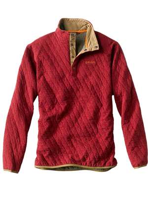 Orvis Quilted Snap Sweatshirt- red Orvis Men's Clothing