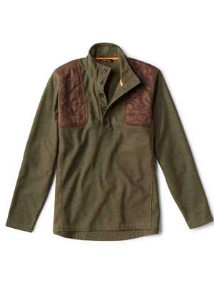 Orvis Quarter-Button Sharptail Fleece Pullover- Tarragon mad river outfitters Men's Sweaters/Vests