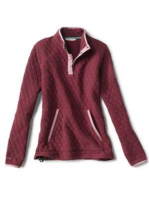 Orvis Women's Quilted Snap Sweatshirt- port mad river outfitters women's sweaters and vests