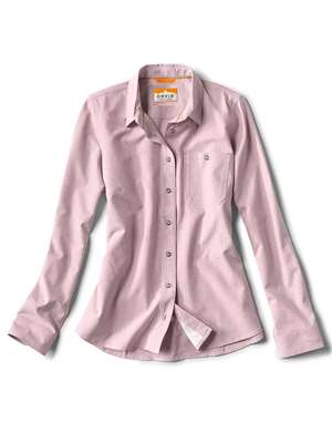 Orvis Women's Tech Chambray Workshirt- light eggplant Women's Fly Fishing Shirts at Mad River Outfitters