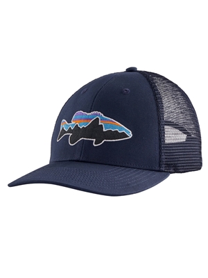 Patagonia Fitz Roy Fish LoPro Trucker Hat in Navy. Men's Accessories/Hats/Gloves