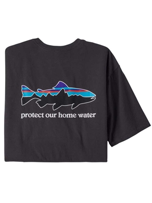 Patagonia Men's Home Water Trout T-Shirt in Ink Black. Fly Fishing T-Shirts at Mad River Outfitters