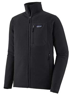 Patagonia Men's R2 TechFace Jacket in Black Men's Fly Fishing and Outdoor related Outerwear at Mad River Outfitters