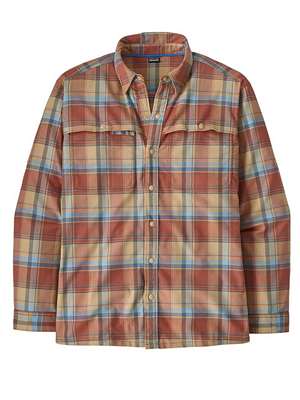 Patagonia Men's Early Rise Stretch Shirt in Rainsford: Burl Red mad river outfitters men's shirts and tops