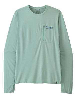 Men's Long-Sleeved Capilene Cool Sun Shirt - Water People Banner in Thermal Blue Men's Fly Fishing Shirts at Mad River Outfitters