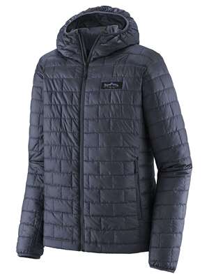 Patagonia Men's Nano Puff Fitz Roy Trout Hoody in Smolder Blue Men's Fly Fishing and Outdoor related Outerwear at Mad River Outfitters