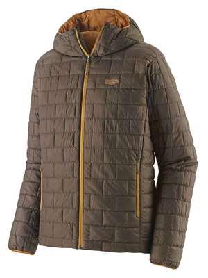Patagonia Men's Nano Puff Fitz Roy Trout Hoody in Otter Brown Men's Fly Fishing and Outdoor related Outerwear at Mad River Outfitters