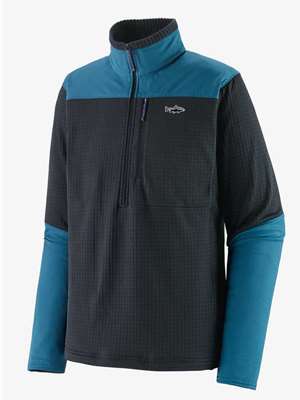 Patagonia R1 Fitzroy Trout 1/4 Zip- pitch blue mad river outfitters Men's Sweaters/Vests
