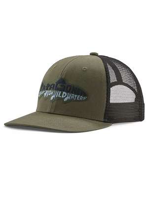 Patagonia Take a Stand Trucker Hat in Wild Waterline: Basin Green Men's Accessories/Hats/Gloves