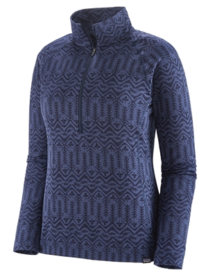 Patagonia Women's Capilene Midweight Zip-Neck in Classic Navy. Fly Fishing Insulation