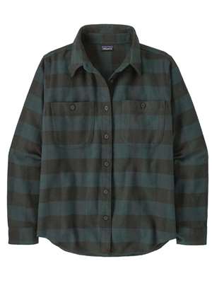 Patagonia Women's Fjord Flannel Shirt in Buffalo Check: Old Growth Green Women's Fly Fishing Shirts at Mad River Outfitters