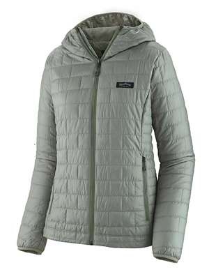 Patagonia Women's Nano Puff Fitz Roy Trout Hoody in Sleet Green Shop great fly fishing gifts for women at Mad River Outfitters