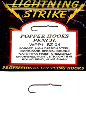 pencil popper hooks fly tying hooks bass panfish poppers