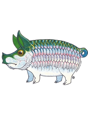 Nate Karnes Pig tarpon Decal Mad River Outfitters