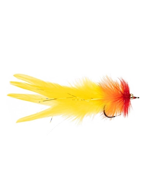 pike/tarpon snake fly yellow orange flies for saltwater, pike and stripers