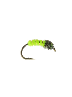 Ray Schmidt's Caddis Larva chartreuse michigan steelhead and salmon flies