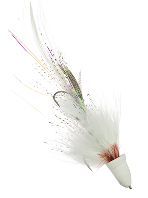 Schultzy's Swingin' D Fly- white Largemouth Bass Flies - Subsurface