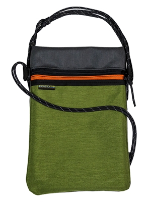 Scioto Made X-Over Shoulder Bag in smoke/green. Women's Gifts