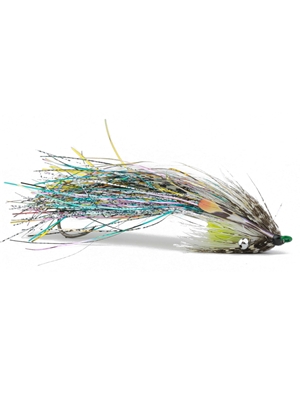 senyo's A.I. intruder fly rainbow white flies for alaska and spey