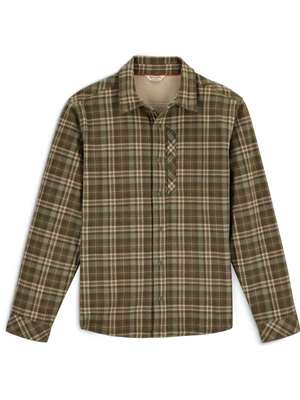 Simms Coldweather Shacket- Schooner Plaid: Loden Fly Fishing Insulation