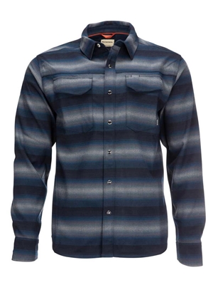 Simms Gallatin Flannel Shirt- atlantis stripe Simms Shirts