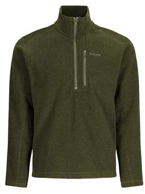 Simms Rivershed Half Zip- riffle heather mad river outfitters Men's Sweaters/Vests