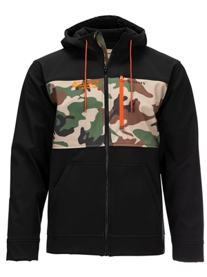 Simms Rogue Fleece Hoody- woodland camo Men's Fly Fishing and Outdoor related Outerwear at Mad River Outfitters