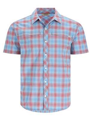 Simms Stone Cold Short Sleeve Shirt- Sumac/Nightfall Ombre Plaid Simms Shirts